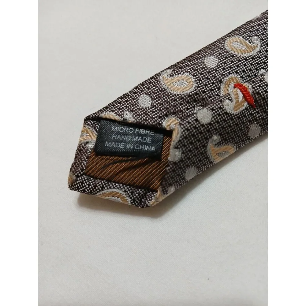 IMANI UOMO MULTICOLOR PAISLEY STYLE EMBROIDERED SILK TOUCH NECK TIE - 62